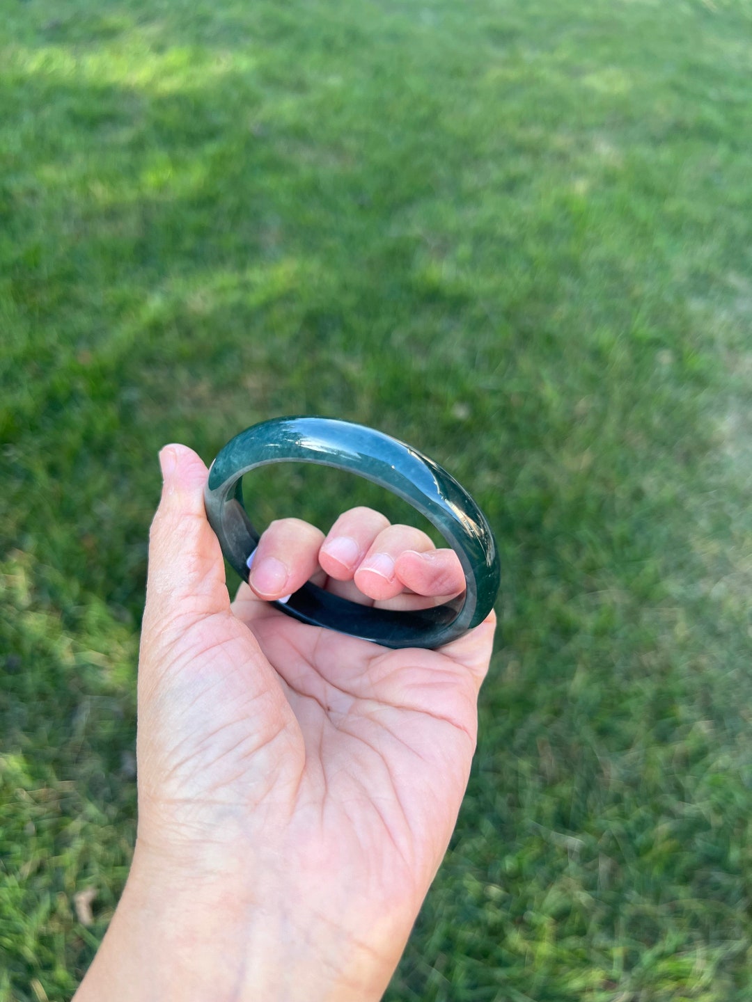 Guatemala Blue Water Jadeite Jade 100 Natural Grade A 60mm Etsy