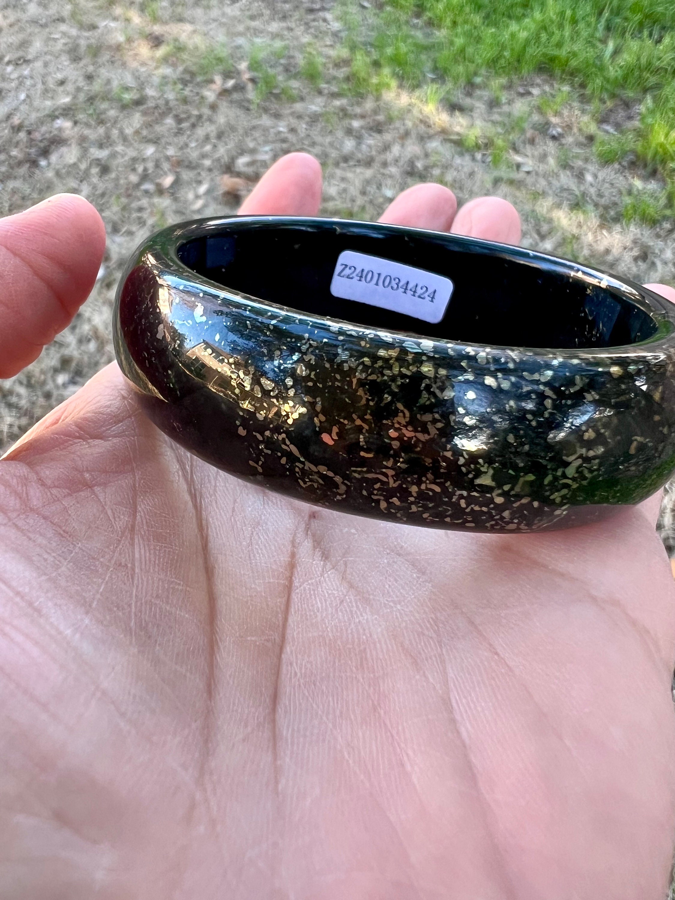 Black jade on sale bangle bracelet