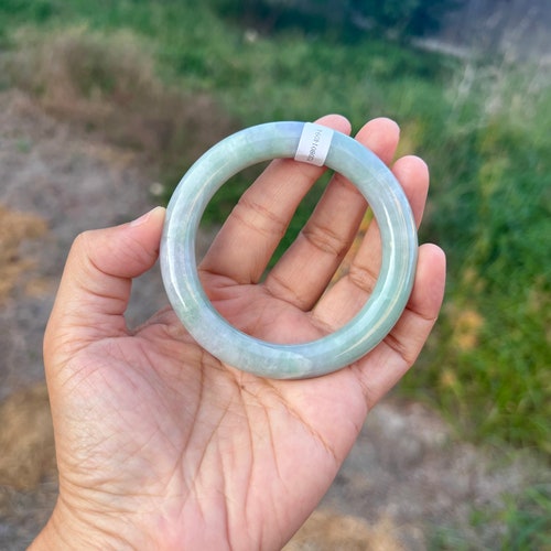 100% Natural Grade A shops Lavender Jadeite Jade Bangle Bracelet 55mm A9