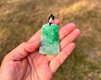 Ciondolo Giada Giadeite Ghiacciata Verde Naturale Certificato - Foto 5