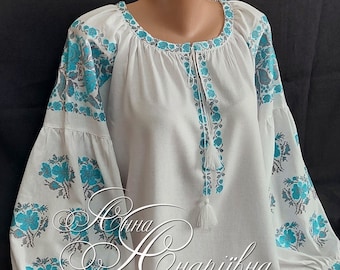 Blusa ucraniana vyshyvanka/Vyshyvanka/Blusa campesina/Estilo ucraniano/Camisa bordada/Estilo étnico/Ropa ucraniana/Ropa de mujer