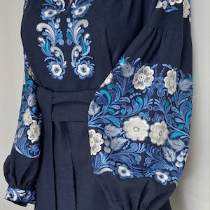 Vestido bordado Vestido Vyshyvanka Vestido étnico bordado ucraniano vyshyvanka no estilo Vita, vestido bordado Ucrânia