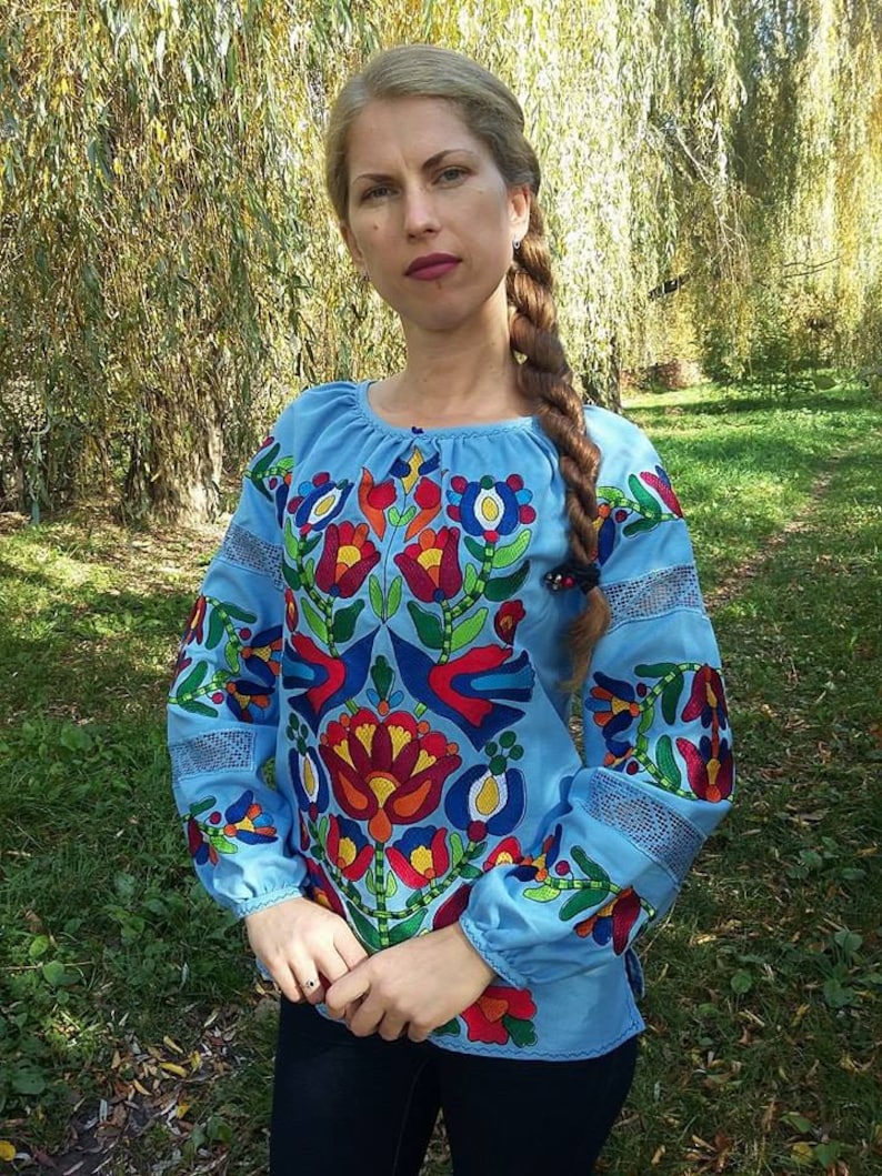 Ukrainian Blouse Vyshyvanka / Ukrainian Embroidery / Peasant Etsy