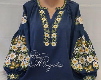 Blusa ucraniana vyshyvanka/Vyshyvanka/Blusa campesina/Estilo bohemio/Camisa bordada/Blusa/Ropa ucraniana/Ropa de mujer
