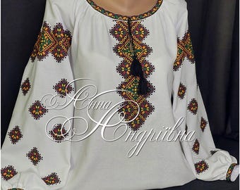 Ukrainian blouse vyshyvanka/Vyshyvanka/Peasant blouse/Ukrainian style/embroidered shirt/blouse/Ukrainian clothing/women’s clothing