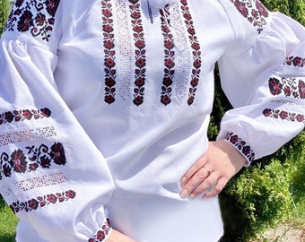 Ukrainian blouse vyshyvanka/ Ukrainian embroidery/ Peasant blouse/ embroidered shirt/ boho blouse/ Ukrainian clothing/ women’s clothing