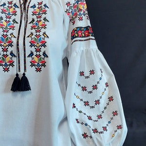 Ukrainian Linen Blouse Vyshyvanka/linen Vyshyvanka/peasant Blouse/boho ...