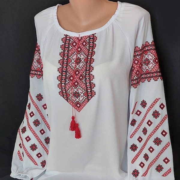 Ukrainian blouse vyshyvanka/Vyshyvanka/Peasant blouse/embroidered shirt/women's vyshyvanka/Ukrainian clothing/women’s clothing