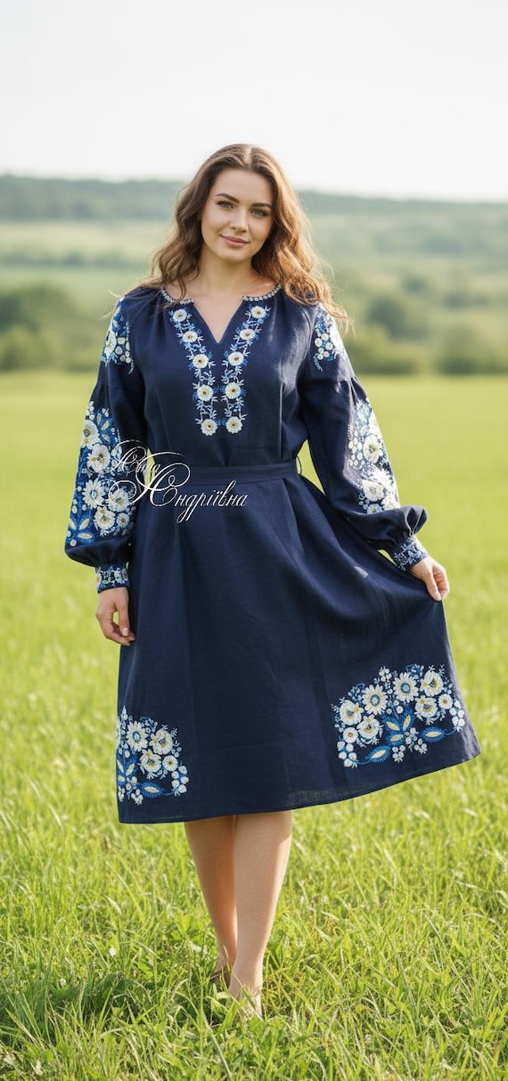 Embroidered Linen dress, Ukrainian dress, embroidery, Boho ethnic dress, vyshyvanka in Boho style. Embroidered Linen dress, Ukrainian dress, embroidery, Boho ethnic dress, vyshyvanka in Boho style.