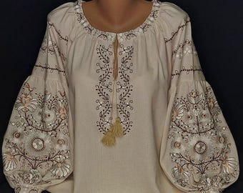 Blusa ucraniana vyshyvanka/Vyshyvanka/Blusa campesina/Estilo bohemio/Camisa bordada/Blusa/Ropa ucraniana/Ropa de mujer