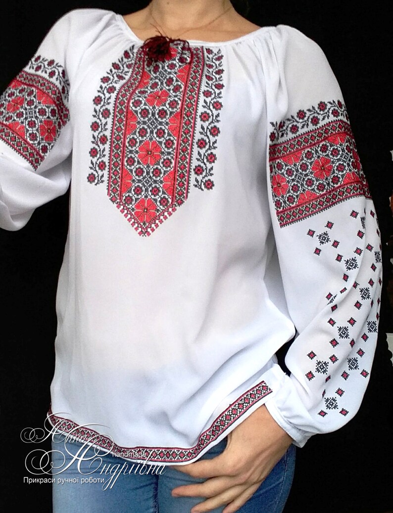Ukrainian blouse vyshyvanka / Ukrainian embroidery / Peasant Etsy