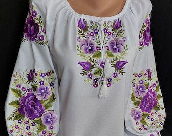 Ukrainian blouse vyshyvanka/Vyshyvanka/Peasant blouse/Ukrainian style/embroidered shirt/blouse/Ukrainian clothing/women’s clothing