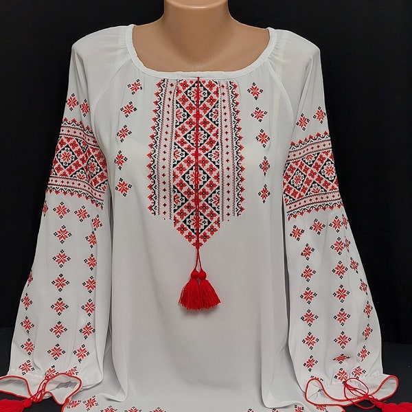 Ukrainian blouse vyshyvanka/Vyshyvanka/Peasant blouse/embroidered shirt/women's vyshyvanka/Ukrainian clothing/women’s clothing