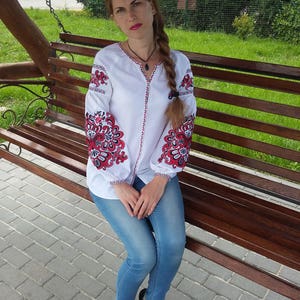 Ukrainian Linen Blouse Vyshyvanka/linen Vyshyvanka/peasant - Etsy