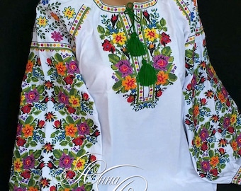 Ukrainian blouse vyshyvanka/ Ukrainian embroidery/ Peasant blouse/ embroidered shirt/ boho blouse/ Ukrainian clothing/ women’s clothing