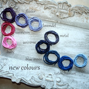 WEITERE FARBEN - Handgefärbte Seidenbänder - Seidenband / Seidenschnur Ponge 05 Habotai Seide ...... ca 100 cm lang