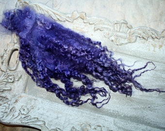 Hand-dyed Teeswater curls - Galactica