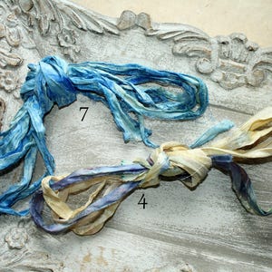 Met de hand geverfde Sari-zijden linten, gerecycled van Indiase sari's - LAGHETTO en SUNSHINE