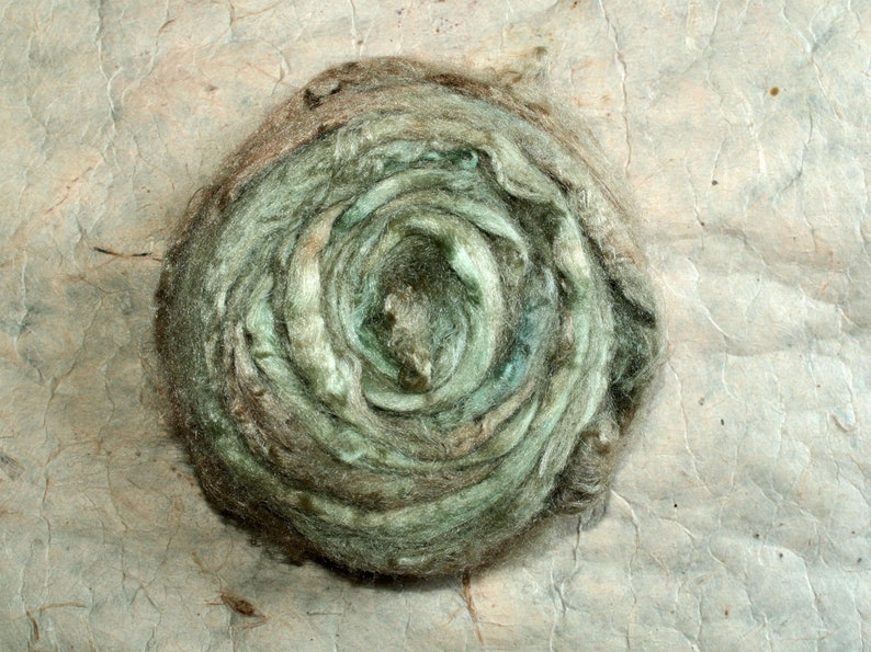 Hand-dyed Tussah silk-Findling-in comb train