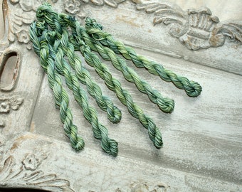 Hand-dyed silk thread series - Laghetto - silk pearl thread for embroidery