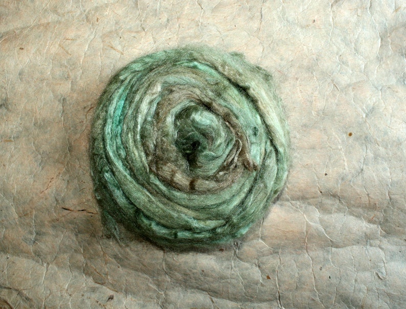 Hand-dyed Tussah silk-Findling-in comb train