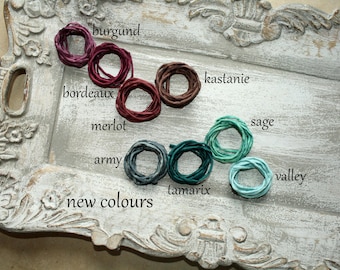 WEITERE FARBEN - Handgefärbte Seidenbänder - Seidenband / Seidenschnur Ponge 05 Habotai Seide ...... ca 100 cm lang