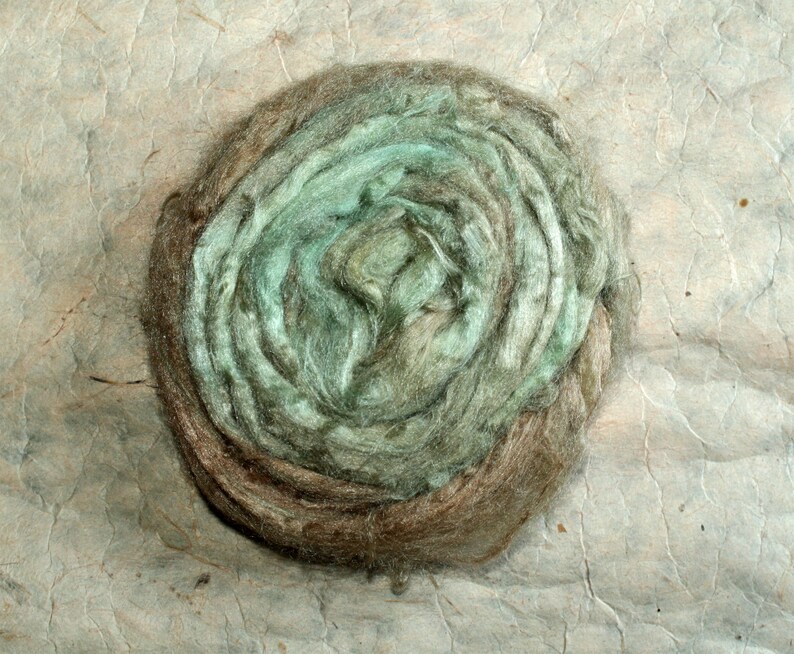 Hand-dyed Tussah silk-Findling-in comb train