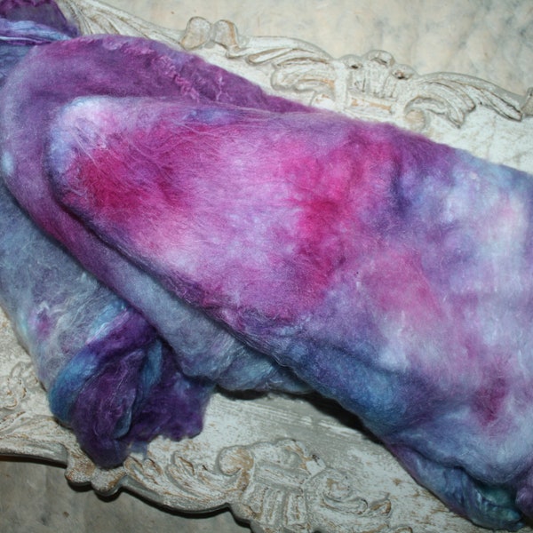 Silk caps - hand dyed mulberry silk - fairy dust