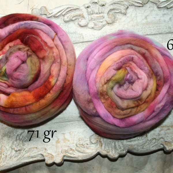 Hand Dyed Merino Wool Chubut - Nefertari - Roving