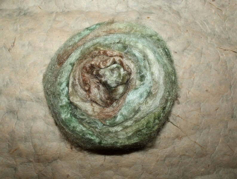 Hand-dyed Tussah silk-Findling-in comb train