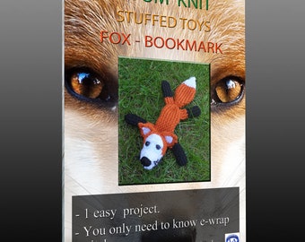 Loom Knit Fox Bookmark - pattern