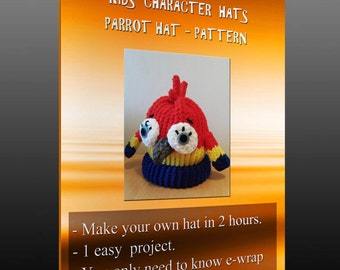 Kids character hats - Parrot pattern
