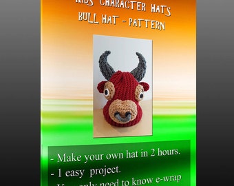 Kids character hats - Bull pattern