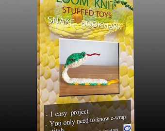 Loom Knit Snake Bookmark - pattern