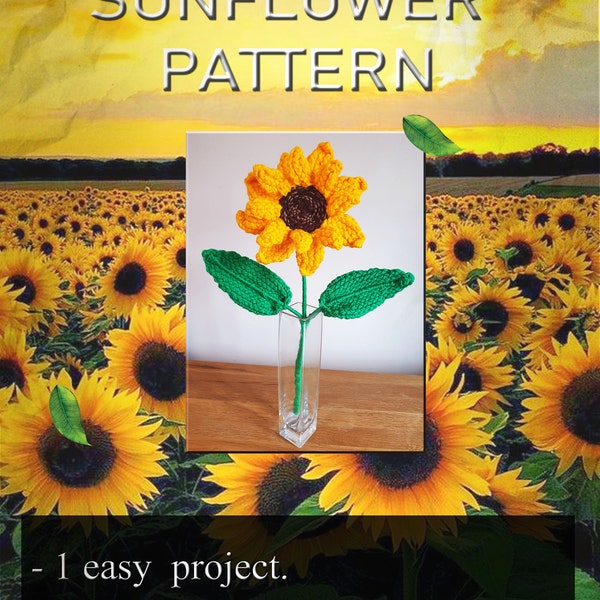 Loom Knit Sunflower pattern