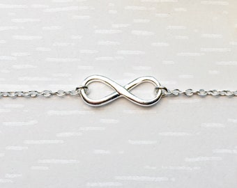 Infinity Bracelet, Sterling Silver bracelet, Infinity, Friendship bracelet, Bridesmaid gift, Best friends, Gift for her, Infinity jewelry