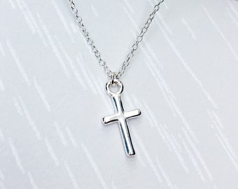 Cross Necklace Sterling Silver, Cross Jewellery, Religious necklace, Symbol necklace, Cross Jewelry, Layering, Gift