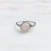 Rose Quartz Ring, Gemstone Ring, Sterling silver ring, Wire wrapped ring, Quartz ring, Crystal ring, Pink stone ring, Pink ring, Healing 