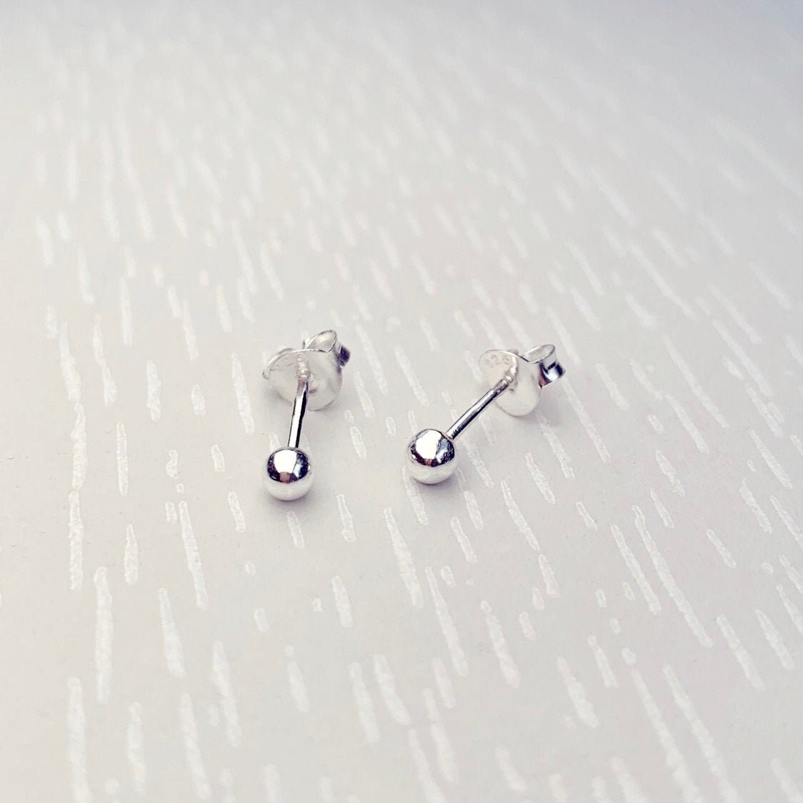 Small Sterling Silver Stud Earrings 3mm Tiny Studs Plain Small Earrings Ball Studs Round Studs Silver Studs Small Studs Minimal Etsy UK