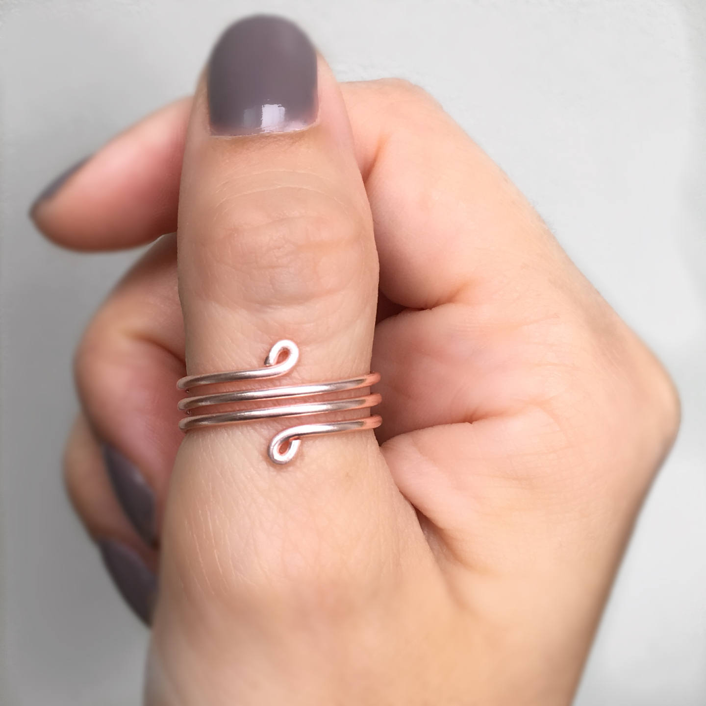 Rose Gold Thumb Ring Layered teardrop thumb ring Thumb ring Etsy