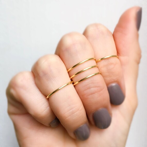 gold knuckle ring set