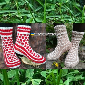 Warm woolen hand made knitted socks, warm and cozy socks, winter socks, christmas gift, colored socks, gift for birthday, woolen socks