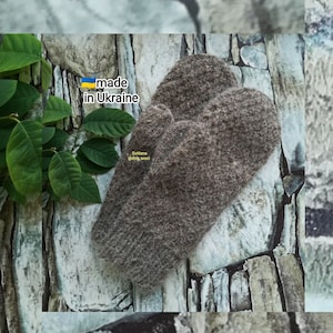 Men mittens from dog wool undercoat Caucasian Shepherd Dog, , gift for christmas, warm and cozy mittens, gift for husband, knitted mittens.