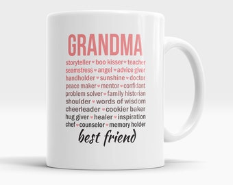 Grandma Gift Mug, Best Friend, Coffee Mug, Grandma Mug, Grandma Best Friend Mug, Grandparents Day