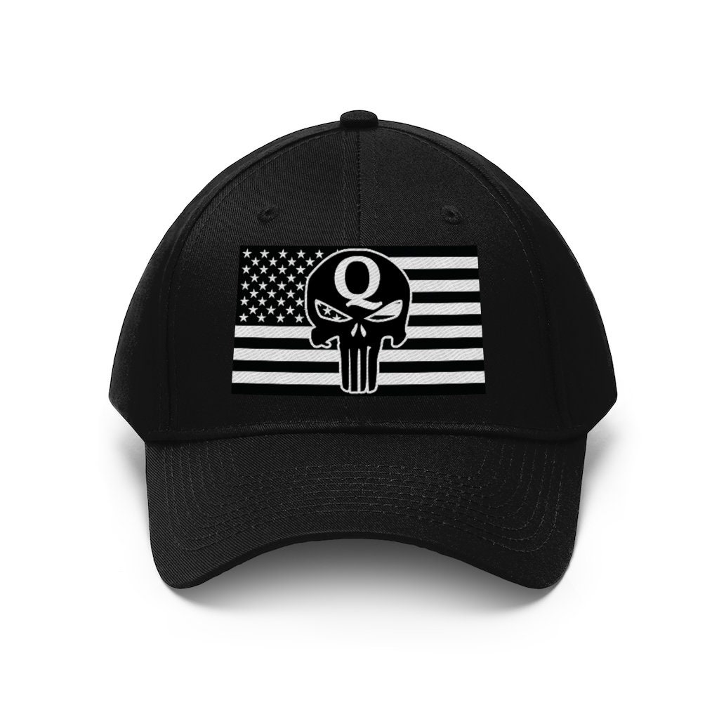 Qanon Punisher Hat USA Flag Punisher Q 