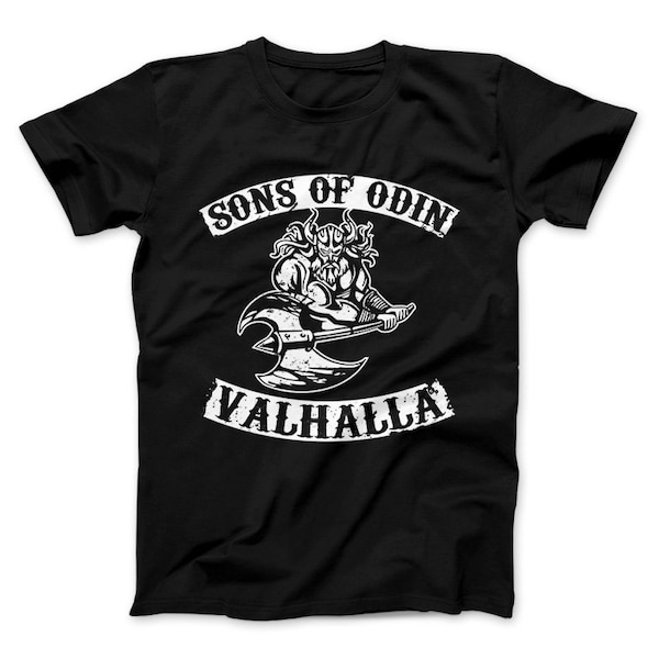 Valhalla T-Shirt Vikings Sons Of Odin Shirt, Vikings, Valhalla, Odin, Norse, Drakkar