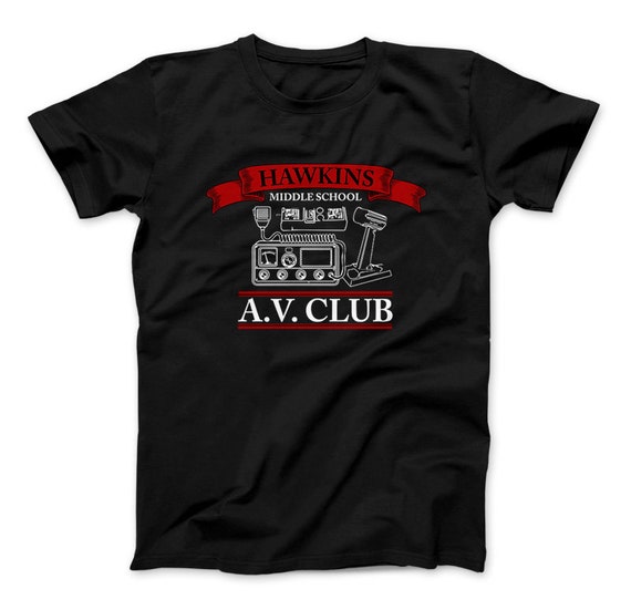 Hawkins Middle School Av Club T Shirt Stranger Things Etsy