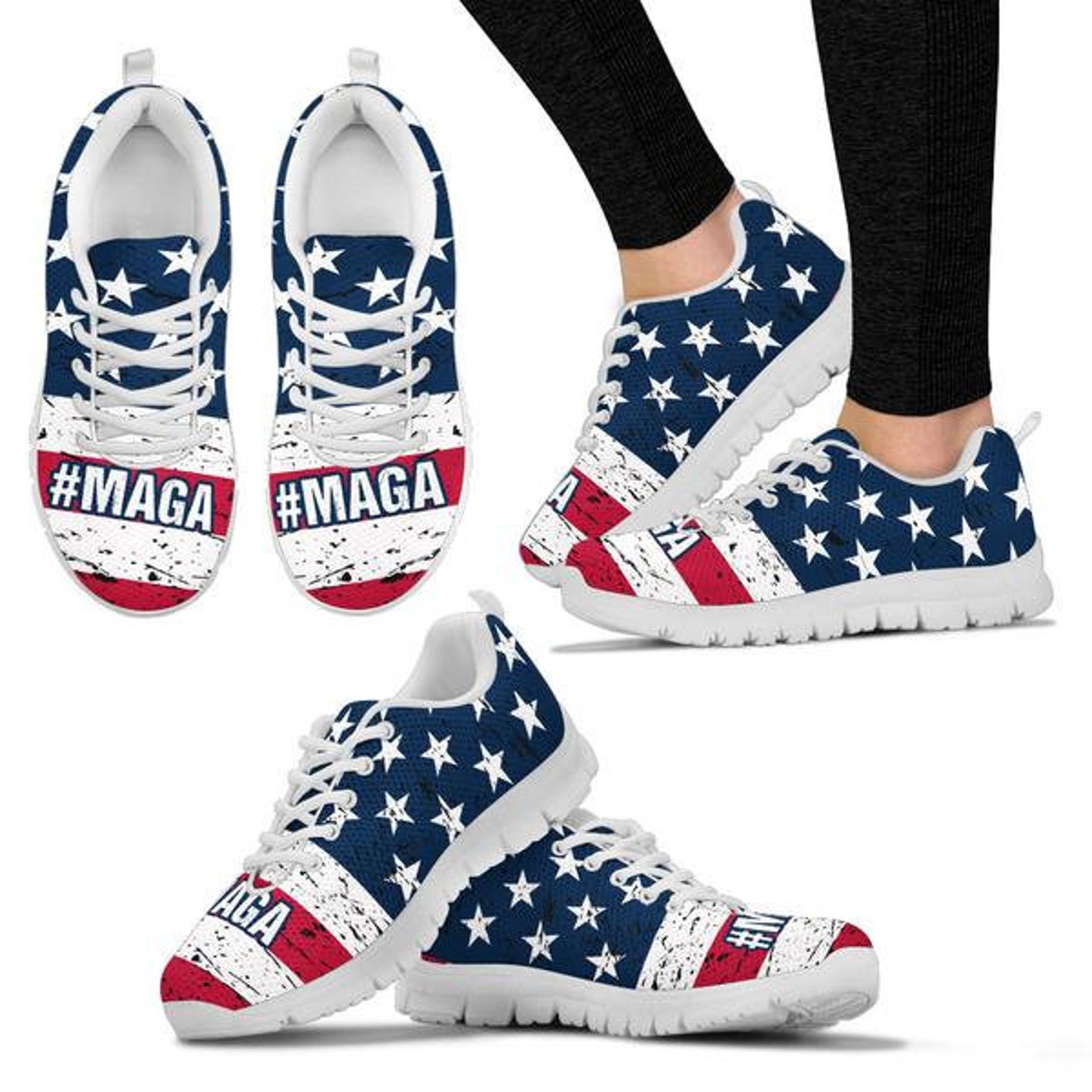 MAGA Sneakers Running Shoes For Men MAGA Trump Mens Shoes | Etsy