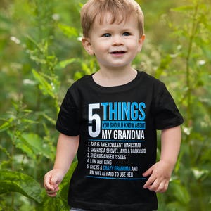 5 Things You Should Know About My Grandma T-shirt for Grandchildren She ...