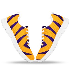 Tigers Sneakers Ladies Shoes, Purple Gold Shoes, Tigers Shoes image 2
